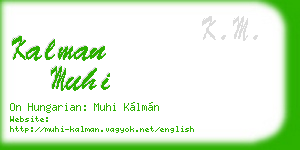 kalman muhi business card